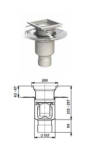 gully 157 adjustable height bonding flange square