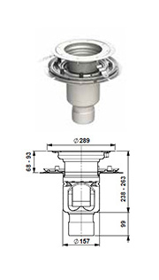 gully 157 adjustable height clamping flange round