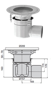 gully 157 adjustable height horizontal round