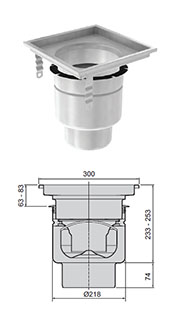 gully 218 adjustable height square